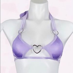 Iridescent purple rave top